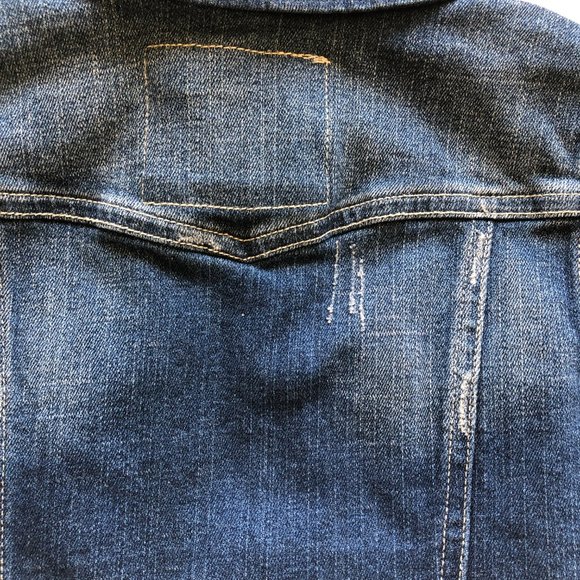 Justice Distressed Studded Cotton Denim Vest - Picture 7 of 10